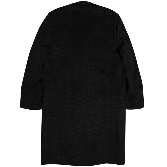 sanRemo (Italy) Vintage Windowpane Melange Angora Wool Melton Regency Coat : L - Picture 3 of 7